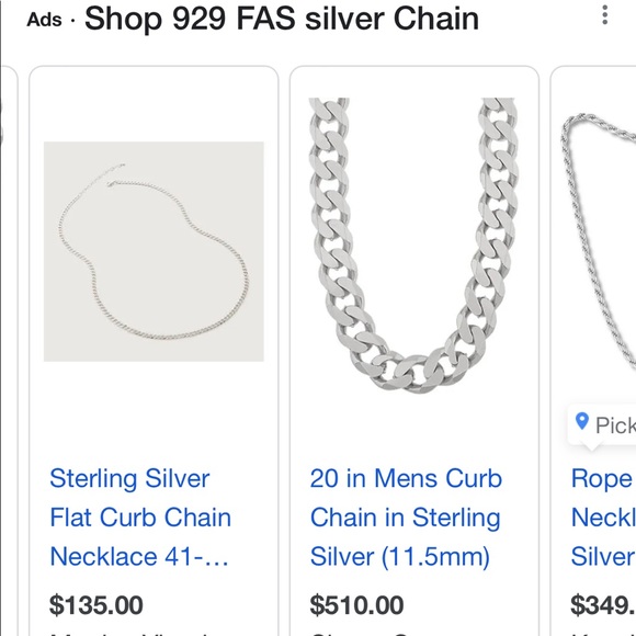 Gorgeous Silver Chain w Sterling CrossCZ Bagets Diamonds/929 FAS Expensive chain - Picture 10 of 11